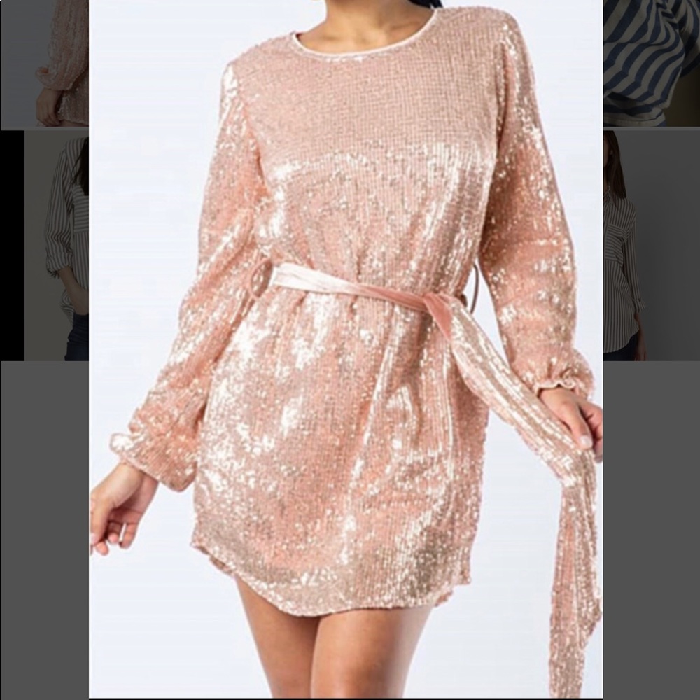 SheIn Pink Sequin Dress